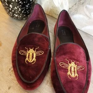 Zara burgundy loafers